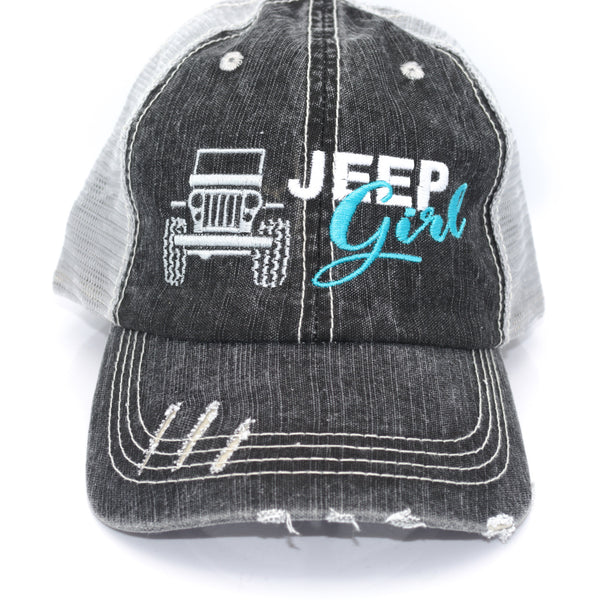 Jeep Girl Script Trucker Hat