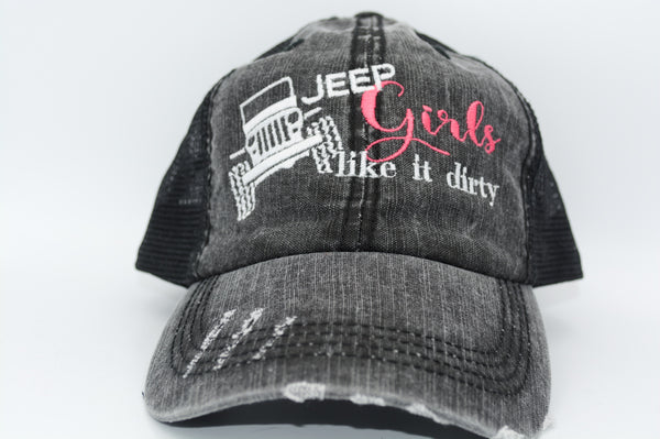 Jeep Girls Like It Dirty Trucker Hat