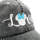 Love Mickey / Minnie Mouse Head With Bow Trucker Hat