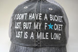 Funny Sarcasm Bucket List Trucker Hat