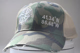 Coordinate Compass Structured Trucker Hat