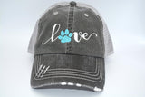 Love Dog Paw Print Trucker Hat 🐾