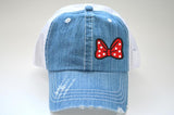Minnie Mouse Bow Polka Dot Trucker Hat