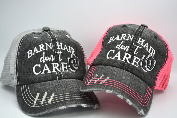 Barn Hair Don't Care Horse Shoe Trucker Hat