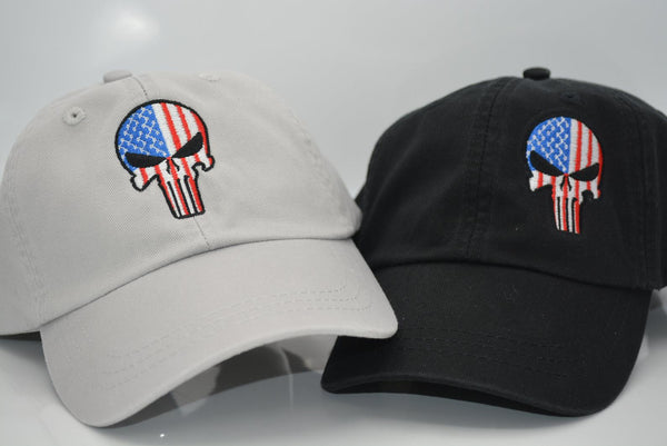Punisher Skull US Flag Hat
