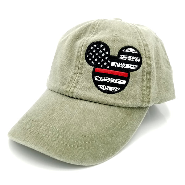 Mickey Mouse Thin Line US Flag Hat
