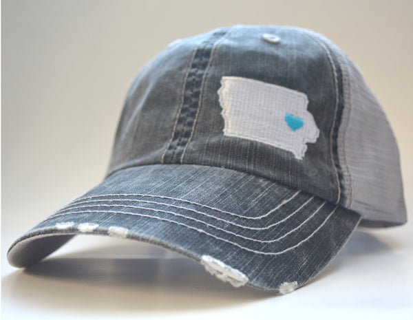 State Outline Embroidered Trucker Hat